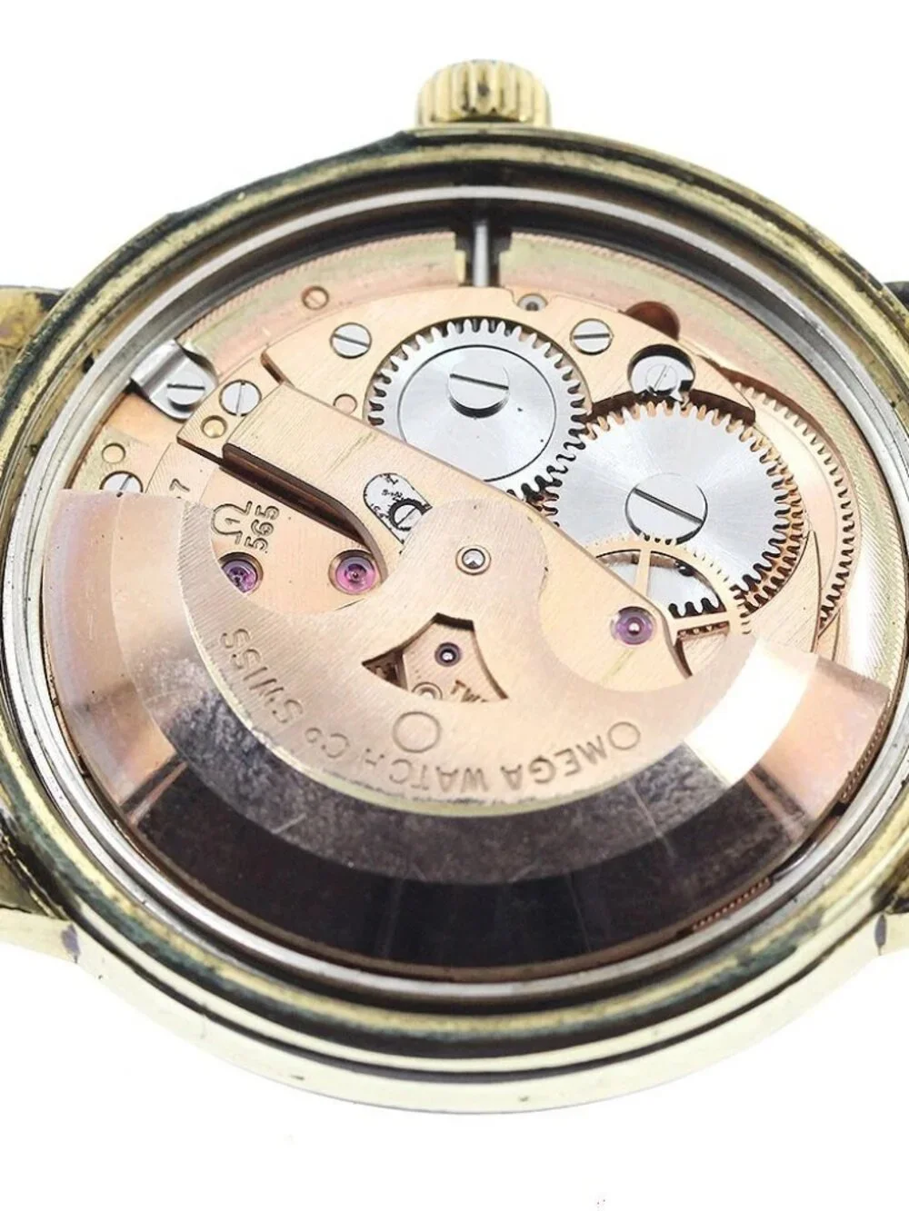 OMEGA Geneve TURLER 166.070 Date cal.565 gold Dial Automatic Men's Watch_958163